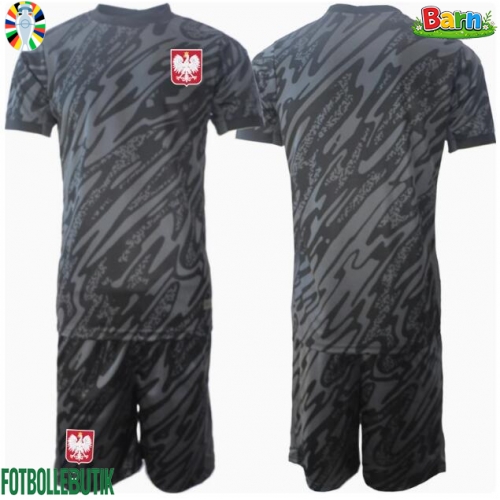 Polen Målvakt Bortaställ Barn EM 2024 Kortärmad (+ Korta byxor)